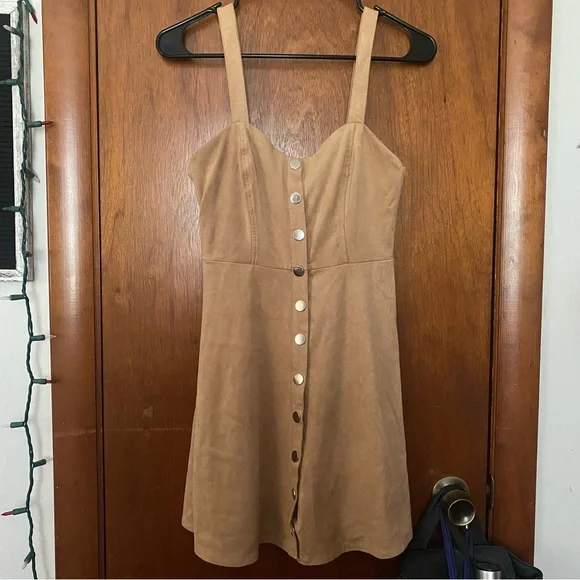 brown suede dress forever 21 Liam Faux Suede Maxi Dress - Dark Chocolate main image 1